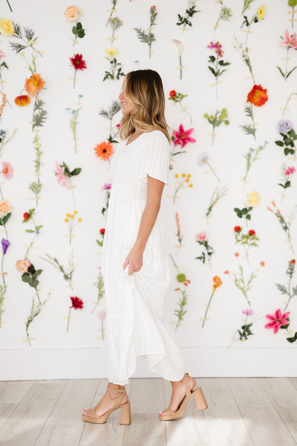 Tayla Dress in White - Mack & Harvie