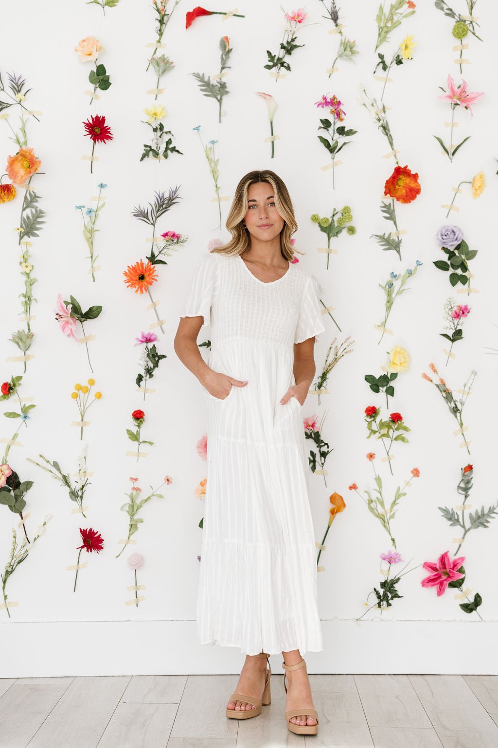 Tayla Dress in White - Mack & Harvie