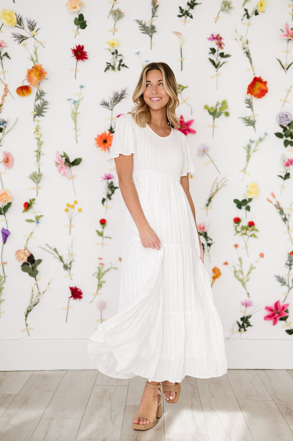 Tayla Dress in White - Mack & Harvie