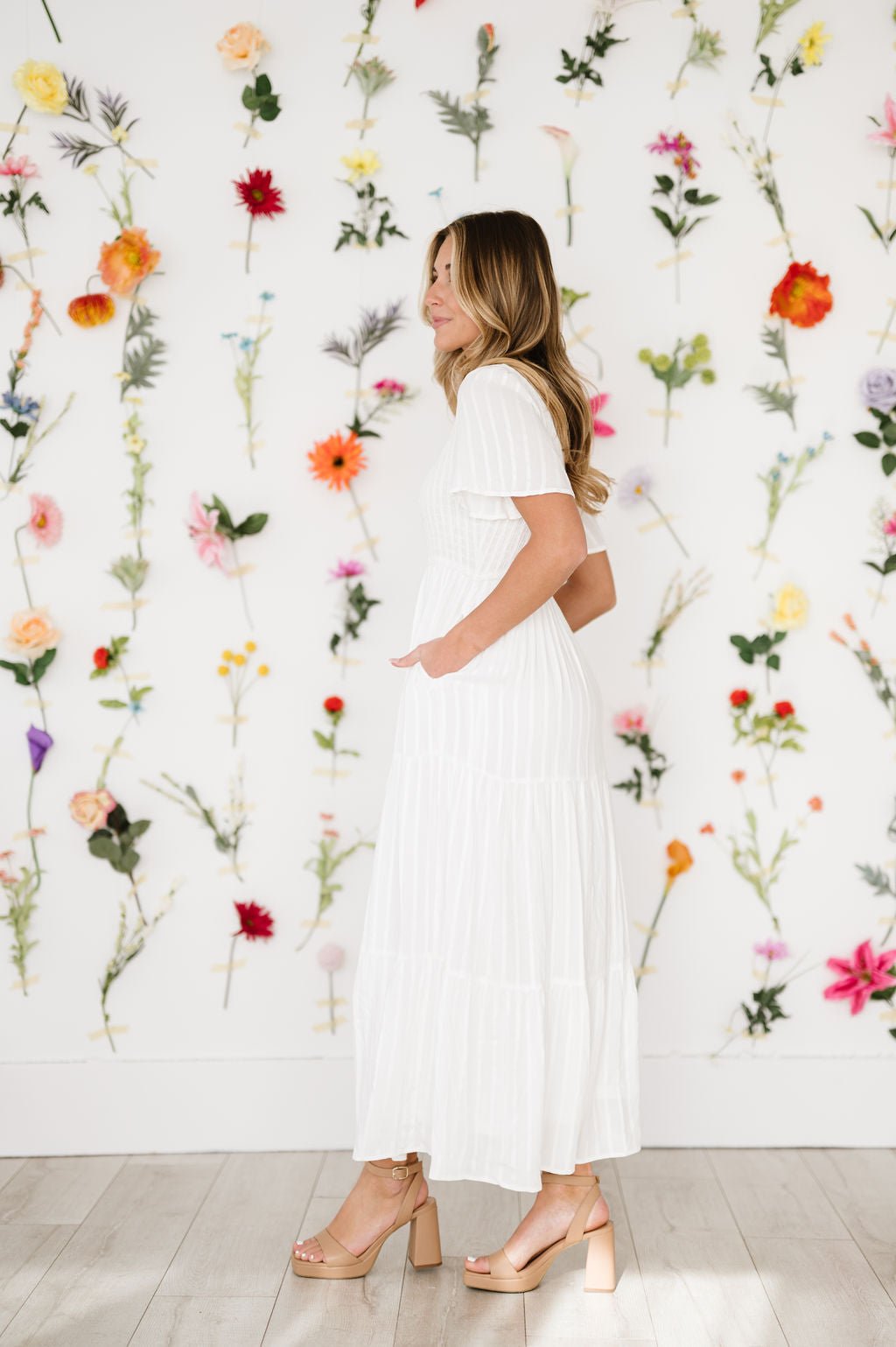 Tayla Dress in White - Mack & Harvie