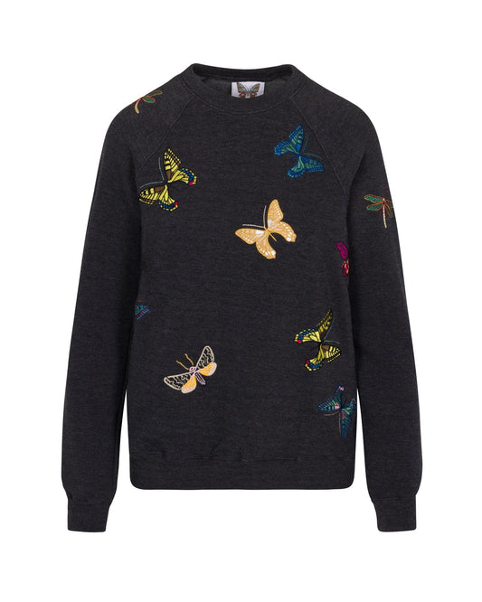 The Jitterbug Embroidered Sweatshirt - Black - Mack & Harvie