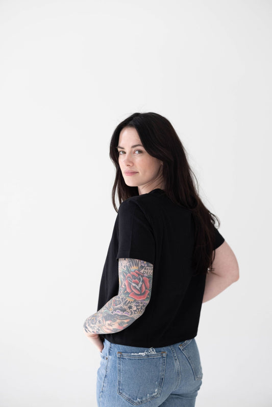 The Mom Crop in Jet Black - Mack & Harvie