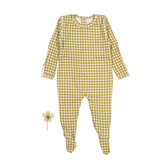 The Printed Romper - Golden Gingham - Mack & Harvie