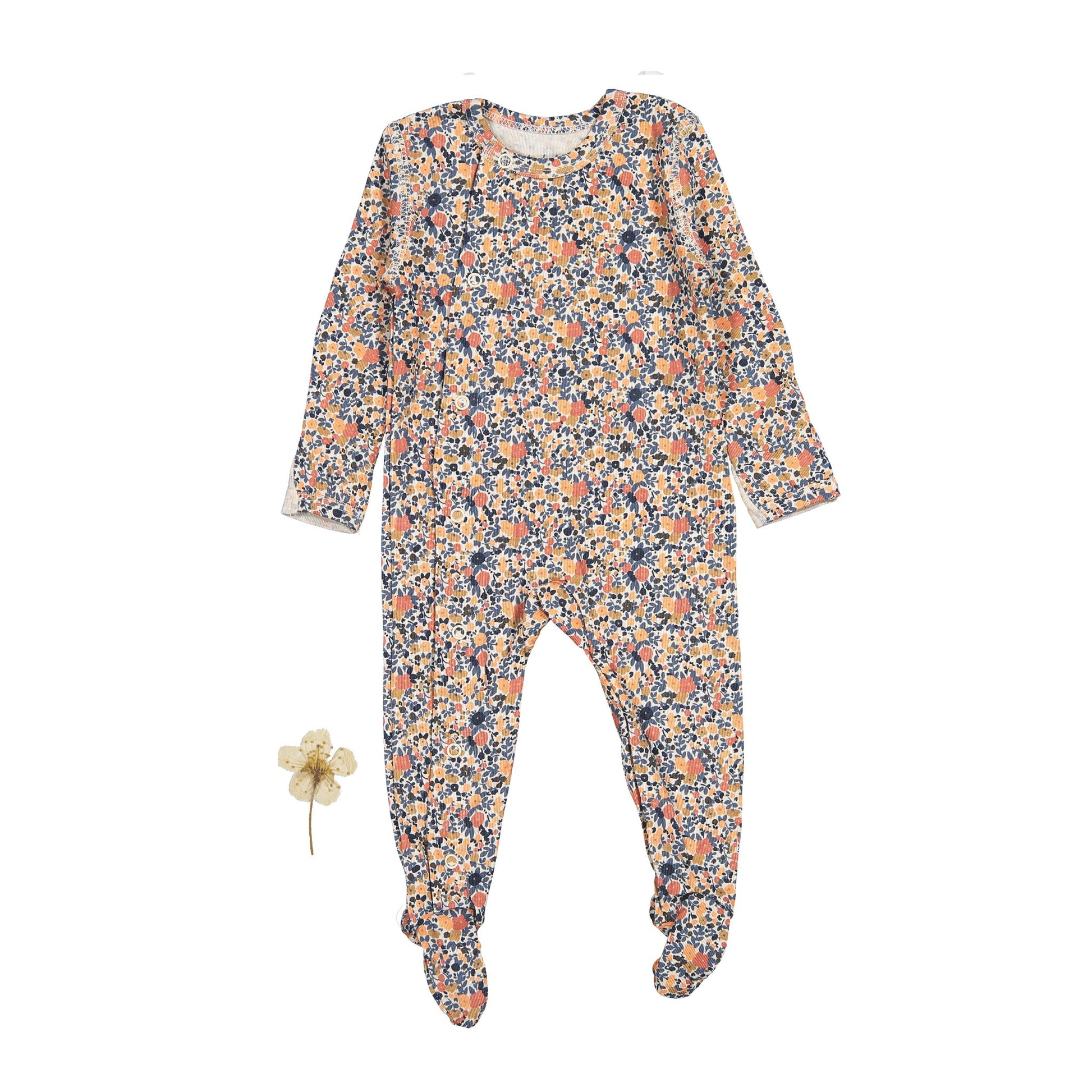 The Printed Snap Romper - Autumn Floral - Mack & Harvie
