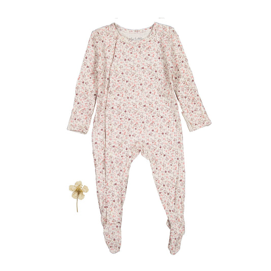 The Printed Snap Romper - Dusty Mauve Floral - Mack & Harvie
