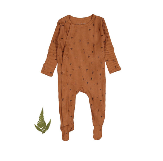 The Printed Snap Romper - Mushroom - Mack & Harvie