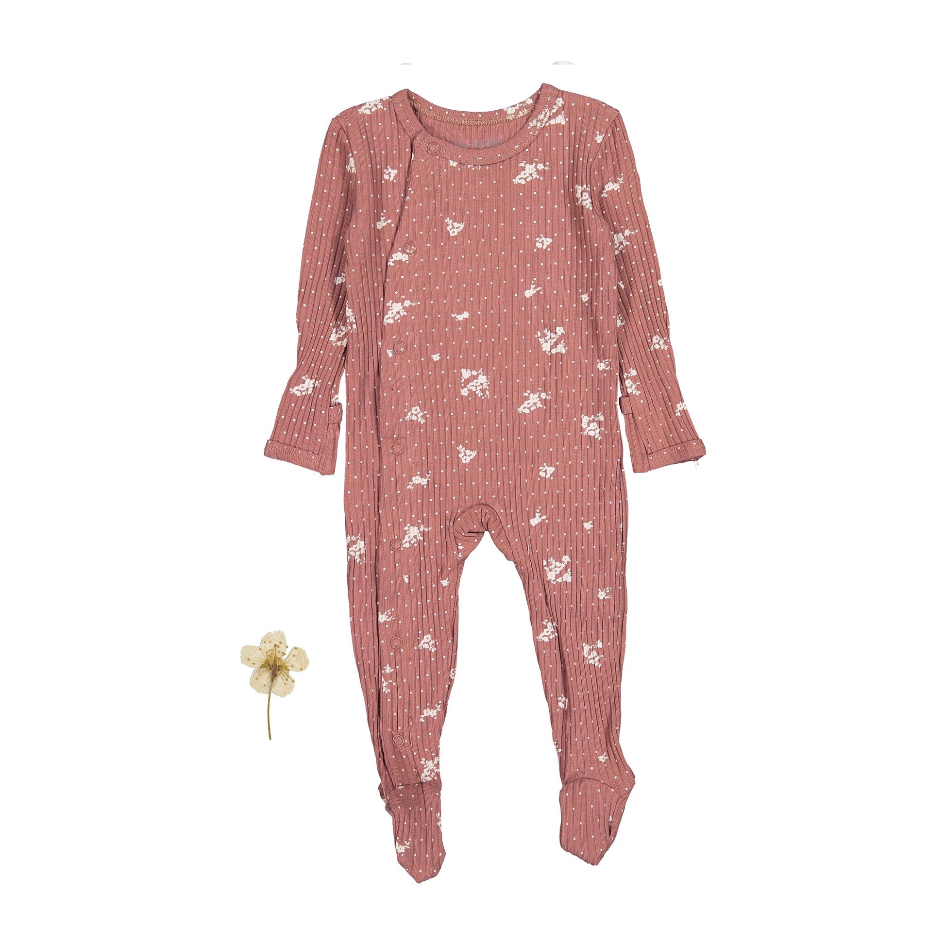 The Printed Snap Romper - Rosewood Floral - Mack & Harvie