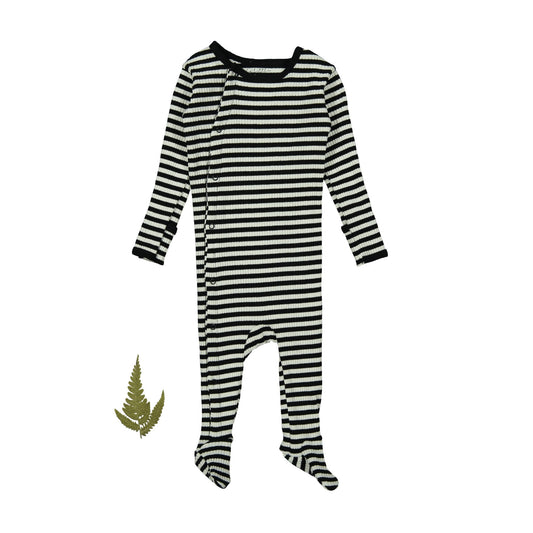 The Printed Snap Romper - Stripe - Mack & Harvie