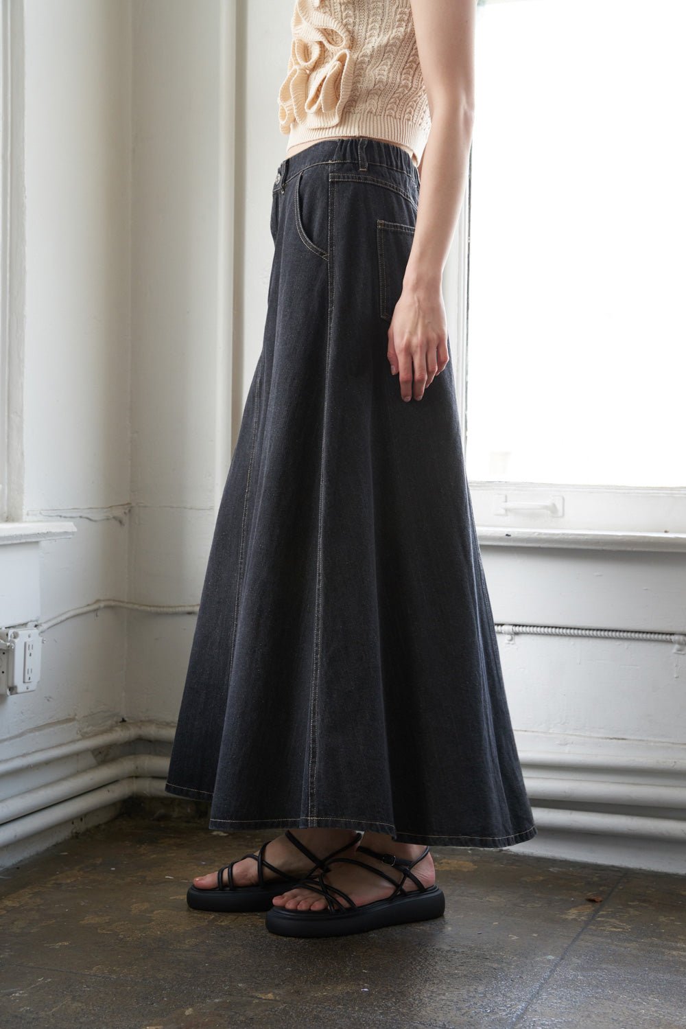 TRADING SECRETS DENIM SKIRT - Mack & Harvie