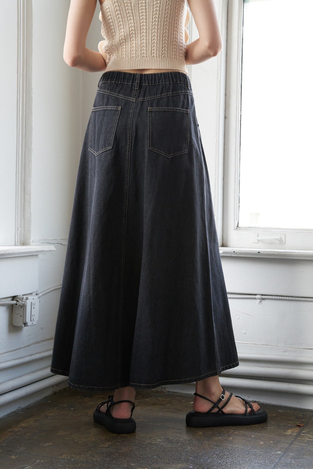 TRADING SECRETS DENIM SKIRT - Mack & Harvie