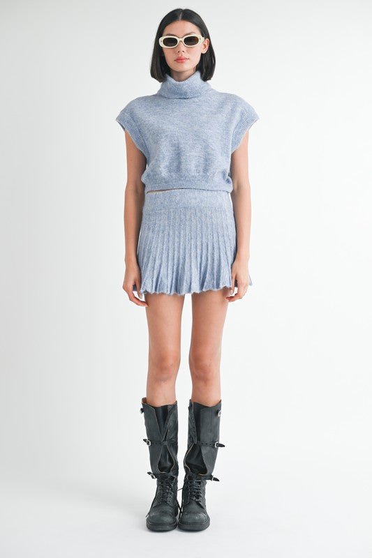 TURTLE NECK CAP SLEEVE TOP - Mack & Harvie