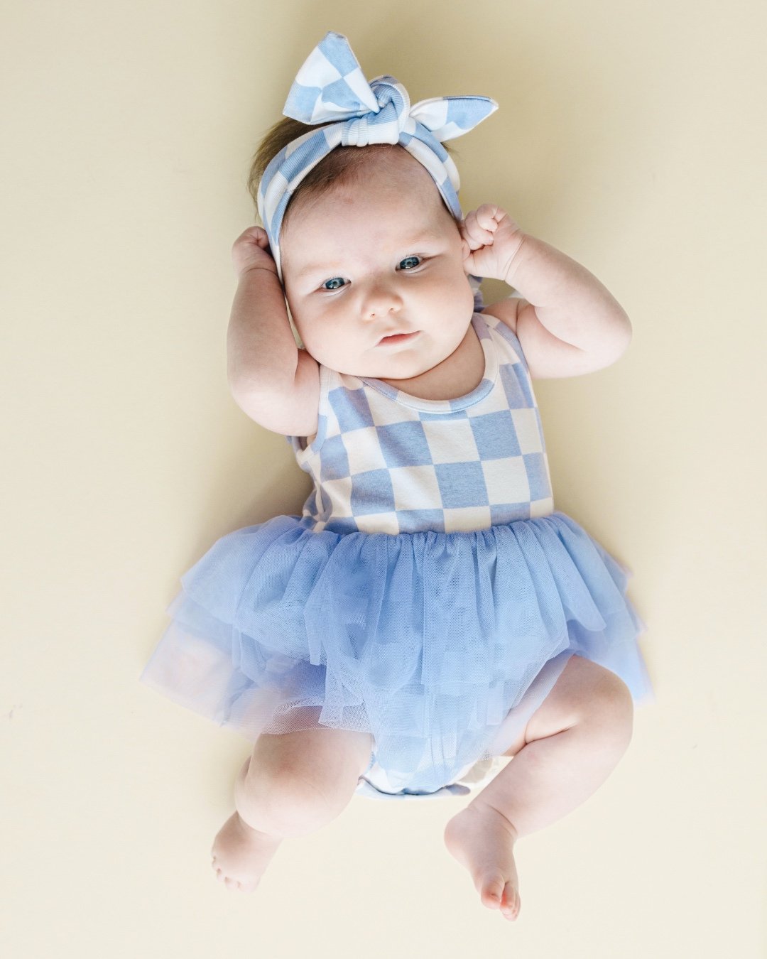 Tutu Romper | Checkered Blue - Mack & Harvie