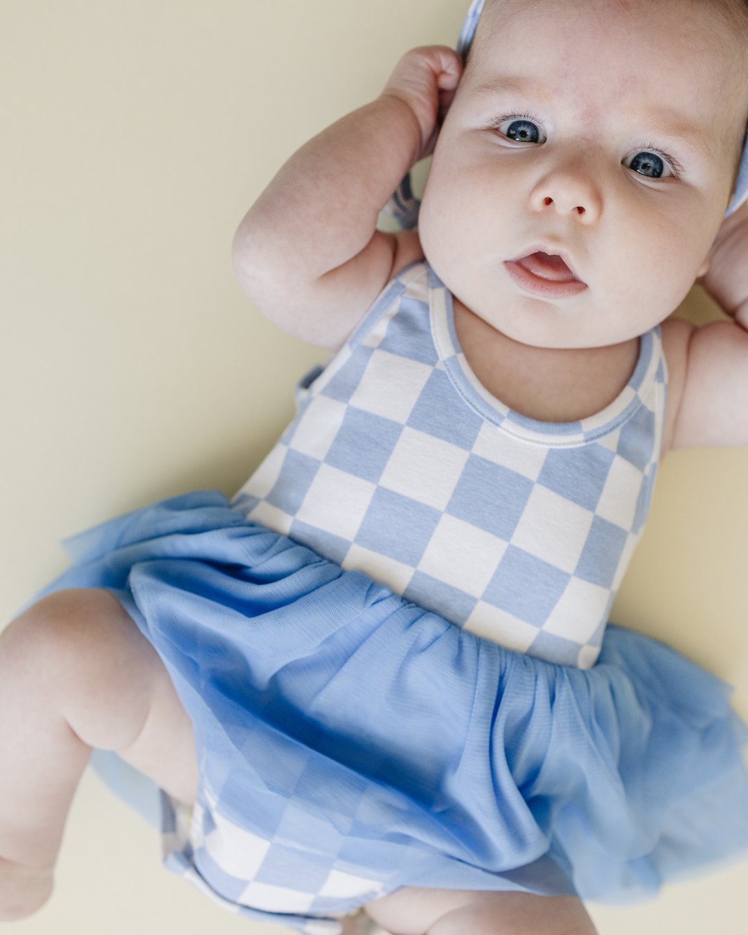 Tutu Romper | Checkered Blue - Mack & Harvie