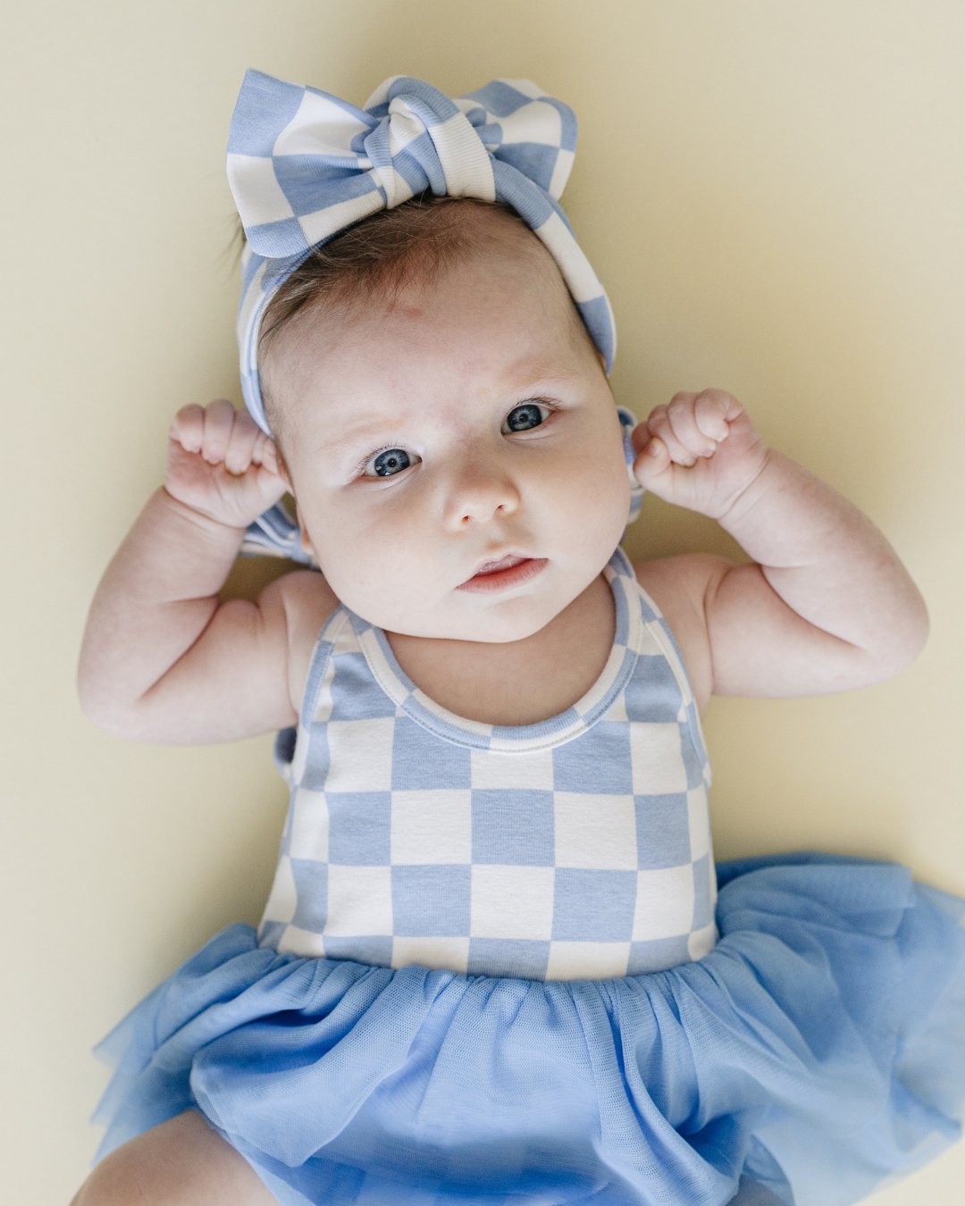 Tutu Romper | Checkered Blue - Mack & Harvie