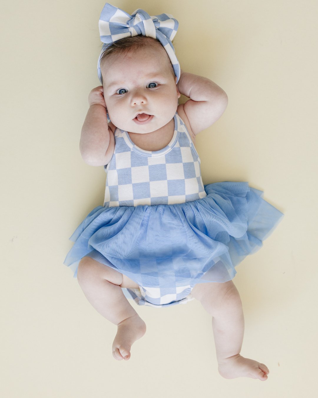 Tutu Romper | Checkered Blue - Mack & Harvie