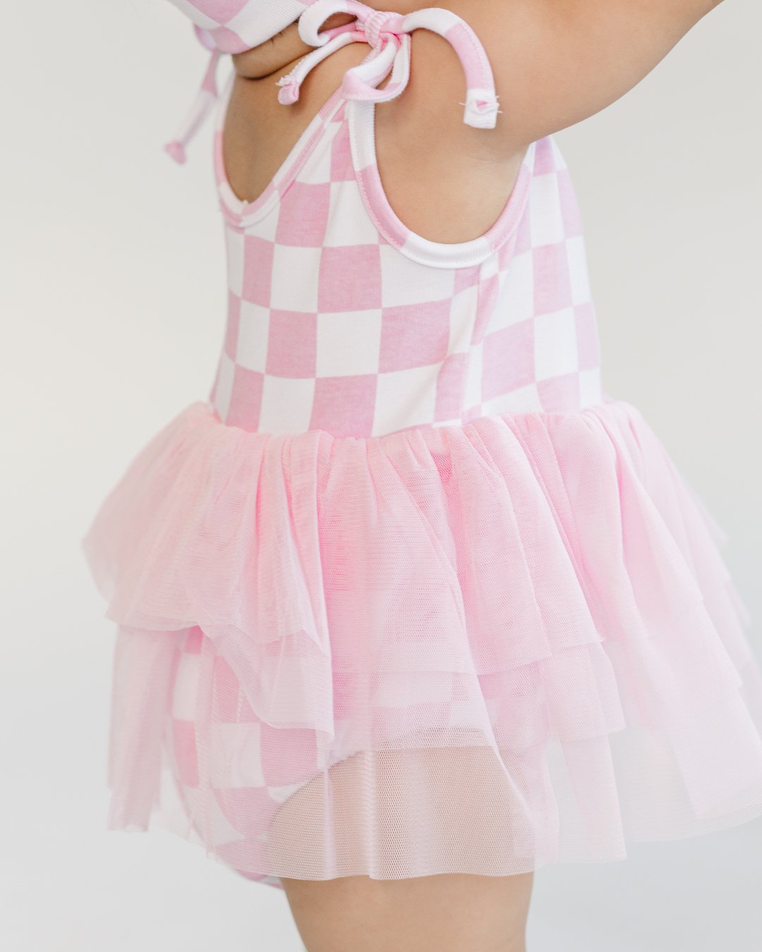 Tutu Romper | Checkered Pink - Mack & Harvie