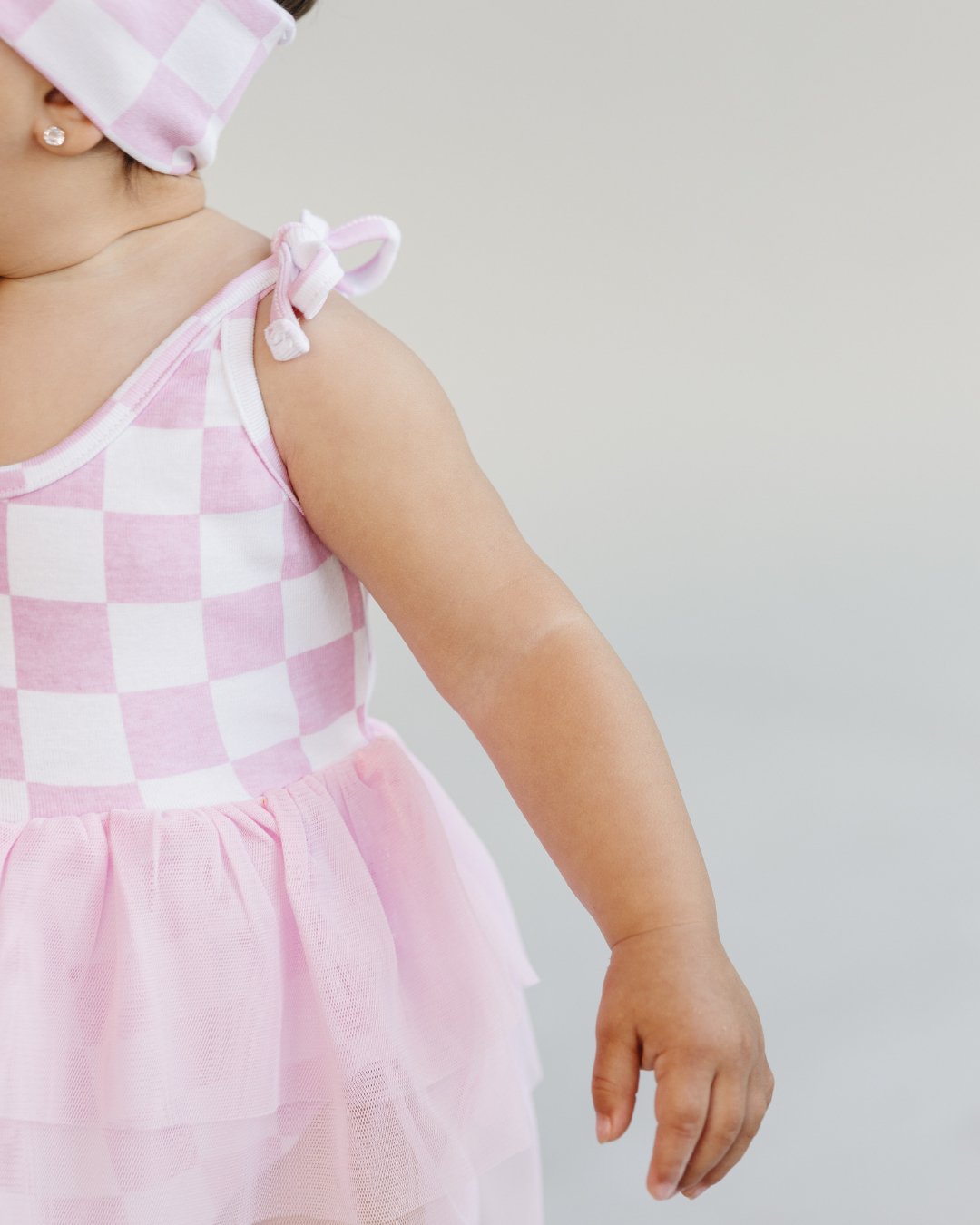 Tutu Romper | Checkered Pink - Mack & Harvie