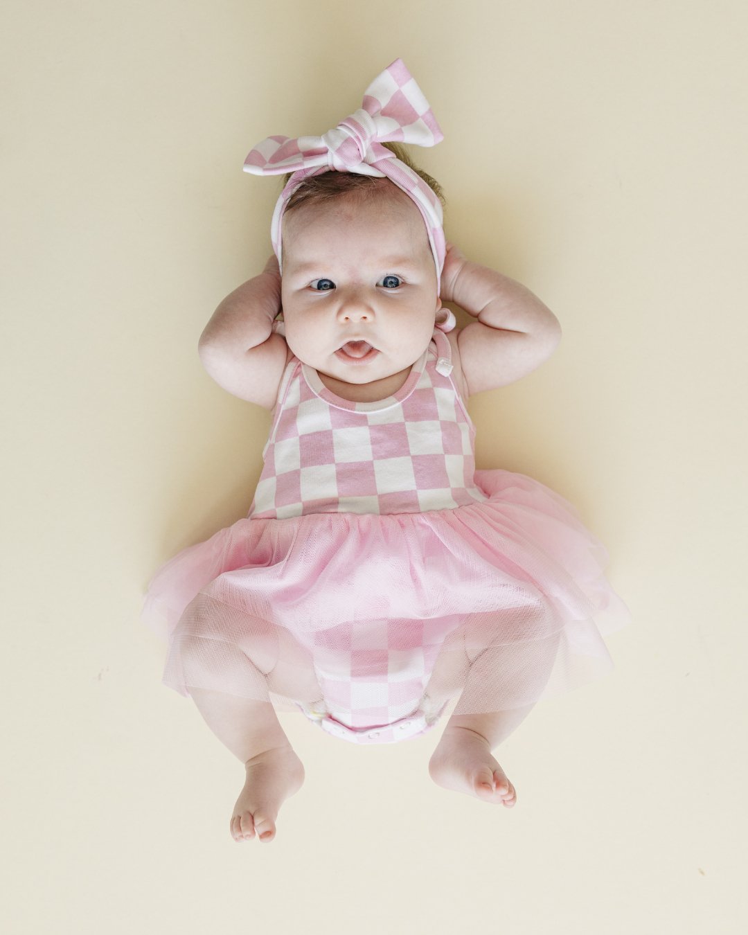 Tutu Romper | Checkered Pink - Mack & Harvie