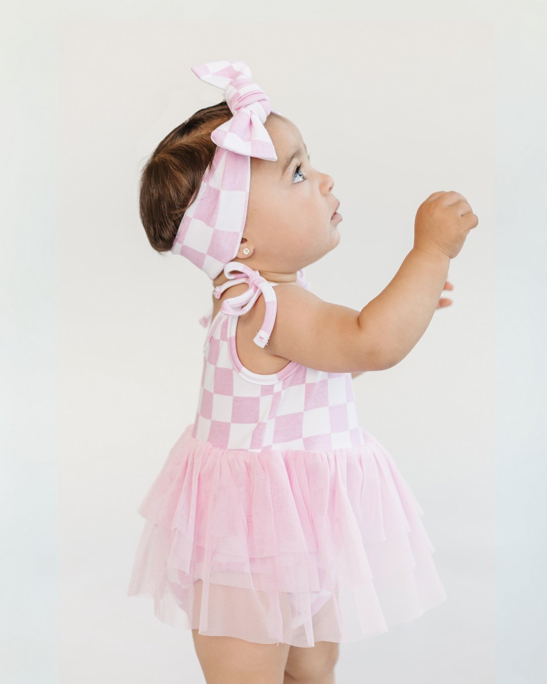 Tutu Romper | Checkered Pink - Mack & Harvie