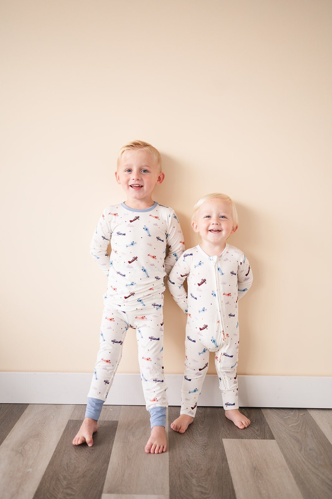 Two - Piece Pajama Set - Vintage Airplane - Mack & Harvie