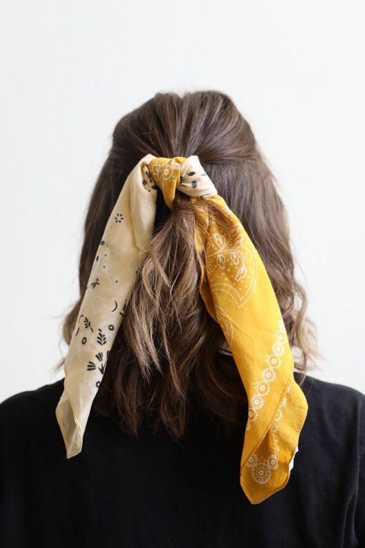 Two Tone Western Floral Bandana - Mack & Harvie