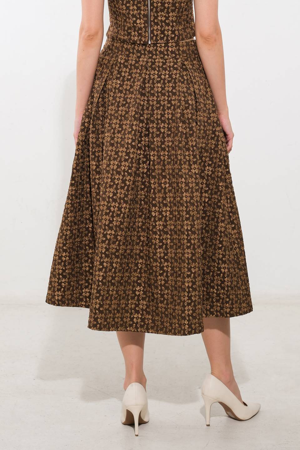 UPGRADED EVENT WOVEN MIDI SKIRT - Mack & Harvie