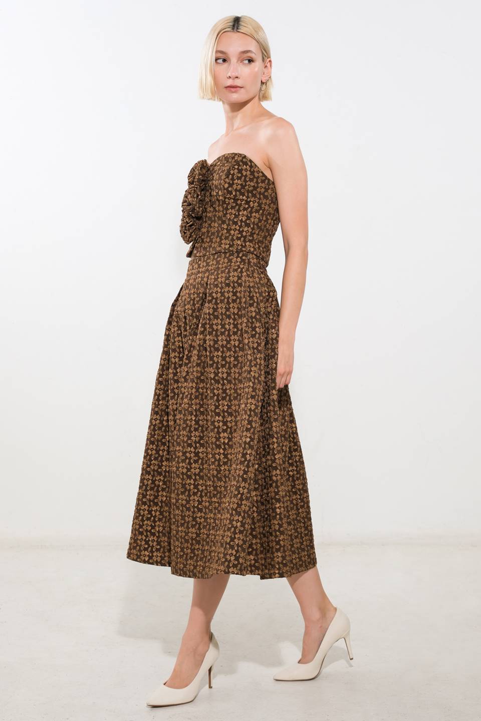 UPGRADED EVENT WOVEN MIDI SKIRT - Mack & Harvie