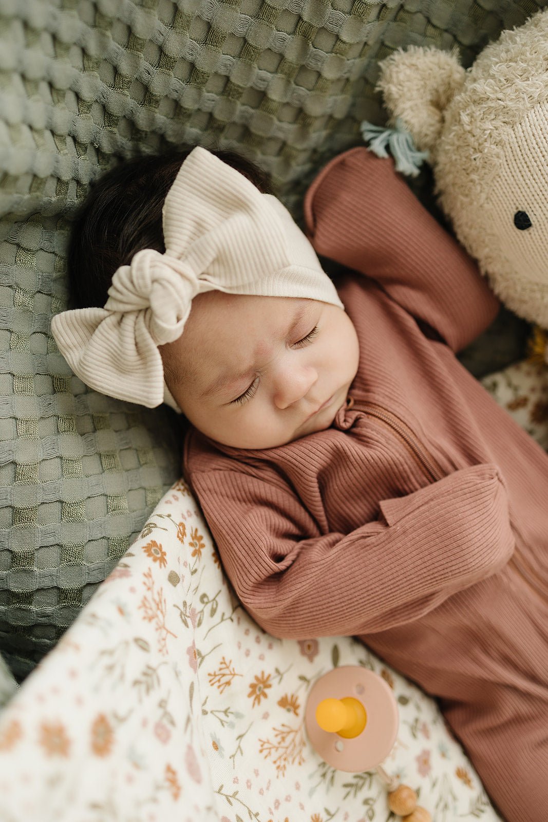 Vanilla Organic Cotton Ribbed Head Wrap - Mack & Harvie