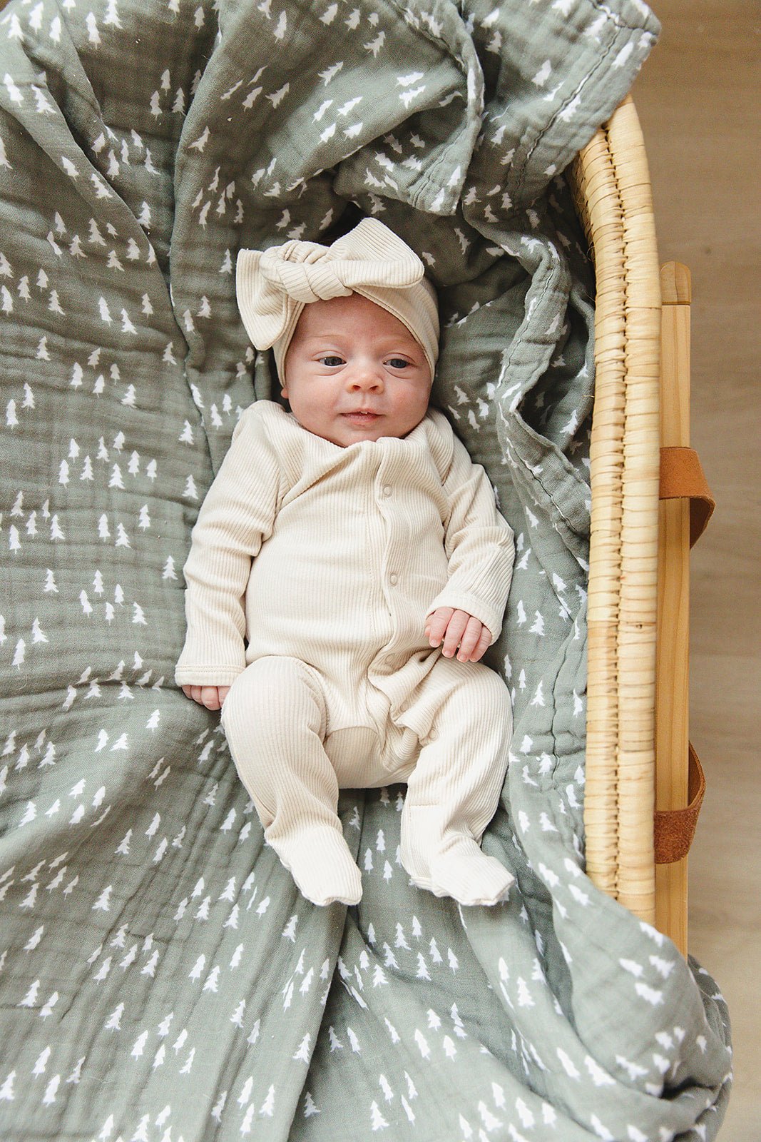 Vanilla Organic Cotton Ribbed Snap - Mack & Harvie