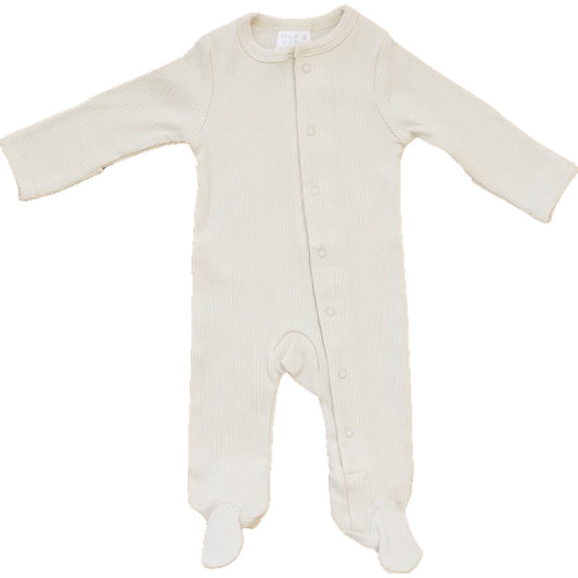 Vanilla Organic Cotton Ribbed Snap - Mack & Harvie