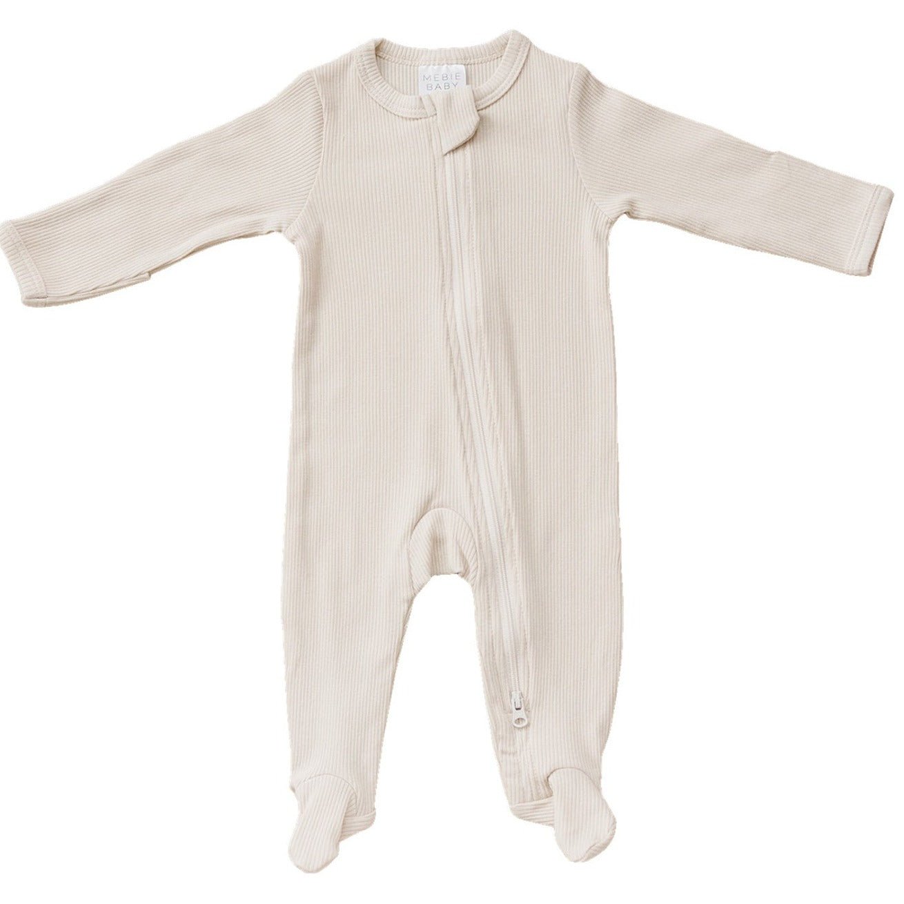 Vanilla Organic Cotton Ribbed Zipper - Mack & Harvie