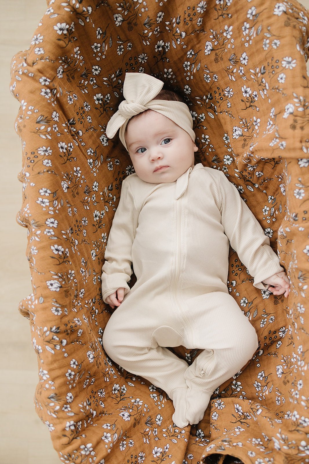 Vanilla Organic Cotton Ribbed Zipper - Mack & Harvie
