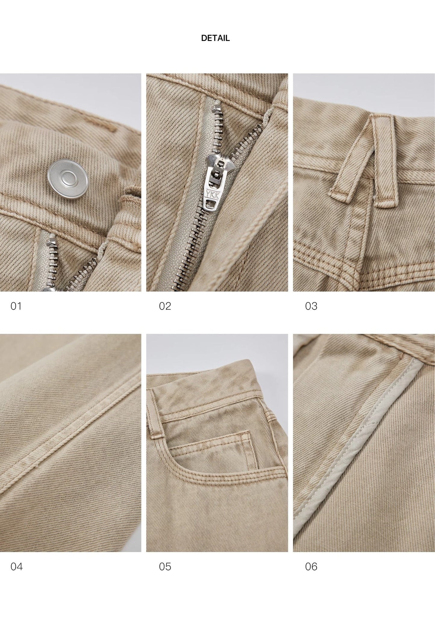 "Meteorite Fragments" Street Sense American Vintage Washed Straight Leg Jeans