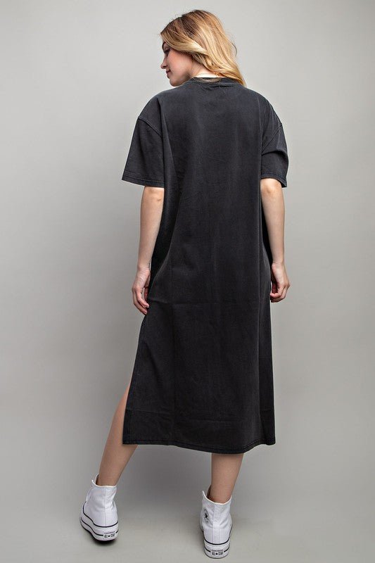 VENTED HEAVY COTTON WASHED DRESS - Mack & Harvie