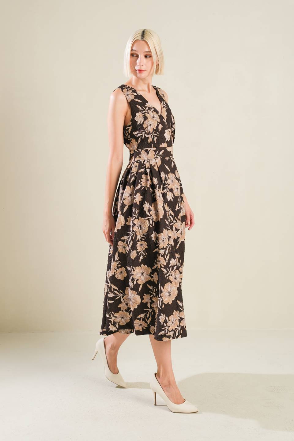 VENTURA VISION WOVEN MIDI DRESS - Mack & Harvie