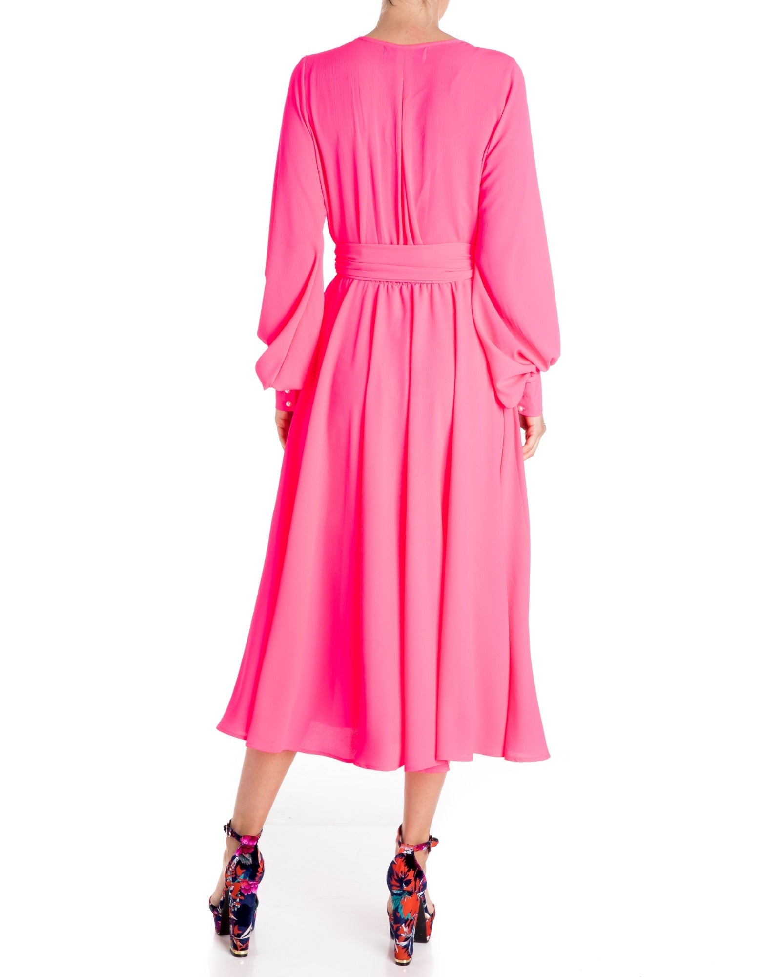 Venus Midi Dress - Neon Pink - Mack & Harvie