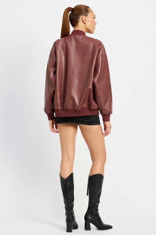 VINTAGE LEATHER BOMBER JACKET - Mack & Harvie