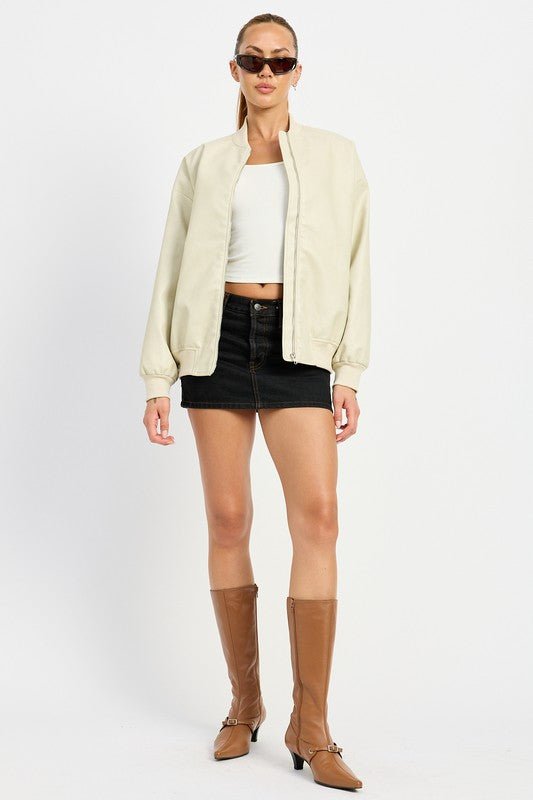 VINTAGE LEATHER BOMBER JACKET - Mack & Harvie