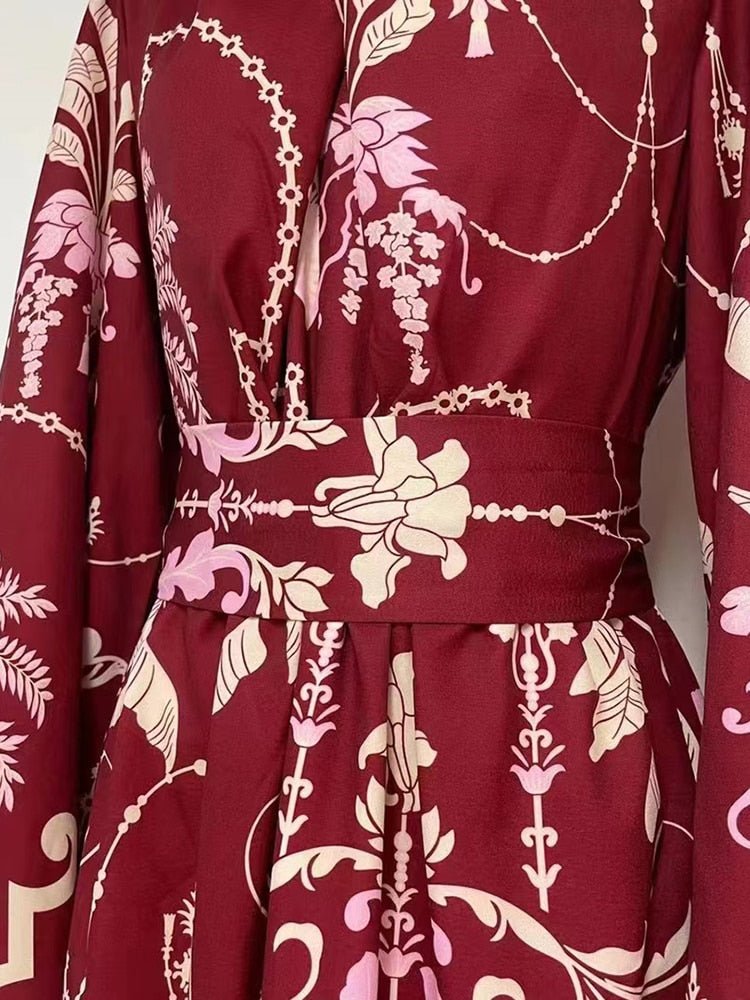 Vintage Print Colorblock Dress - Mack & Harvie