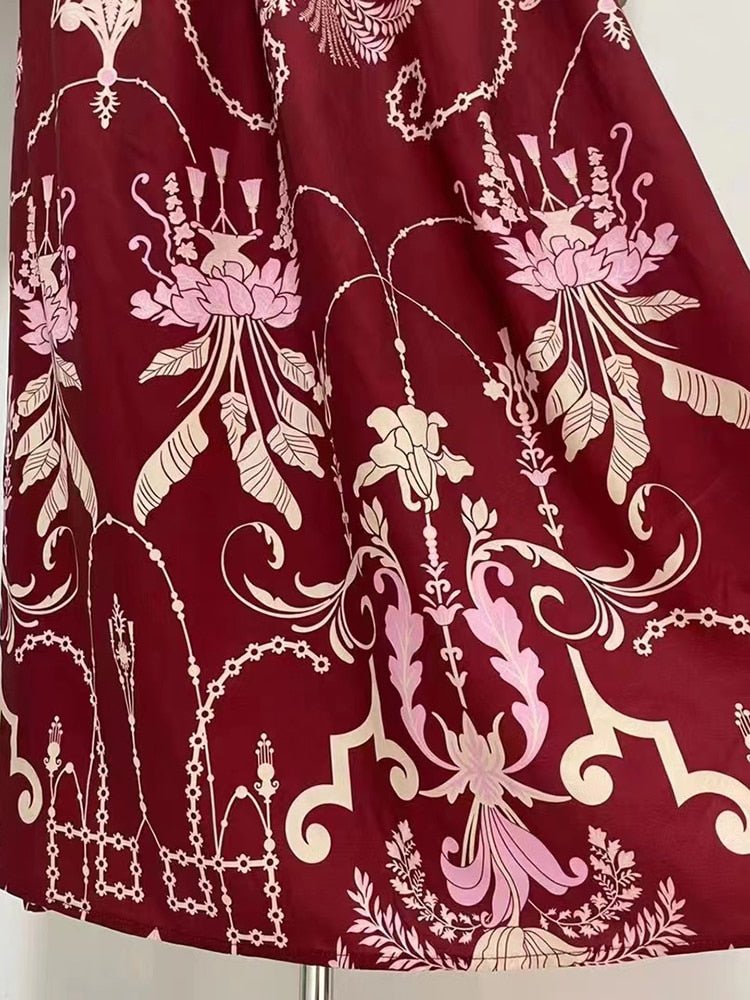 Vintage Print Colorblock Dress - Mack & Harvie