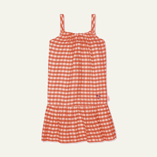 Misty Rose Linen Kid Dress - Natural/misty Rose