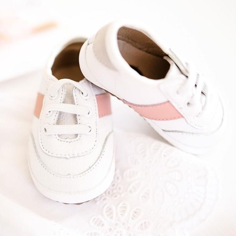 White and Pink Love Bug Sneaker - Mack & Harvie