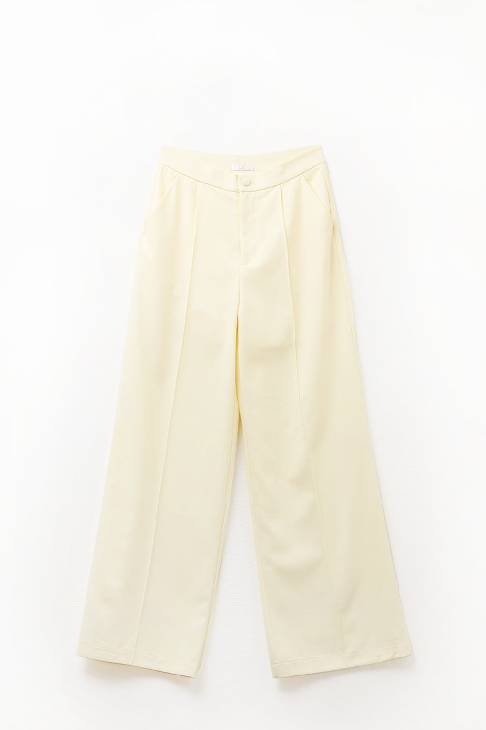 Wide Leg Tailored Pants in Yellow