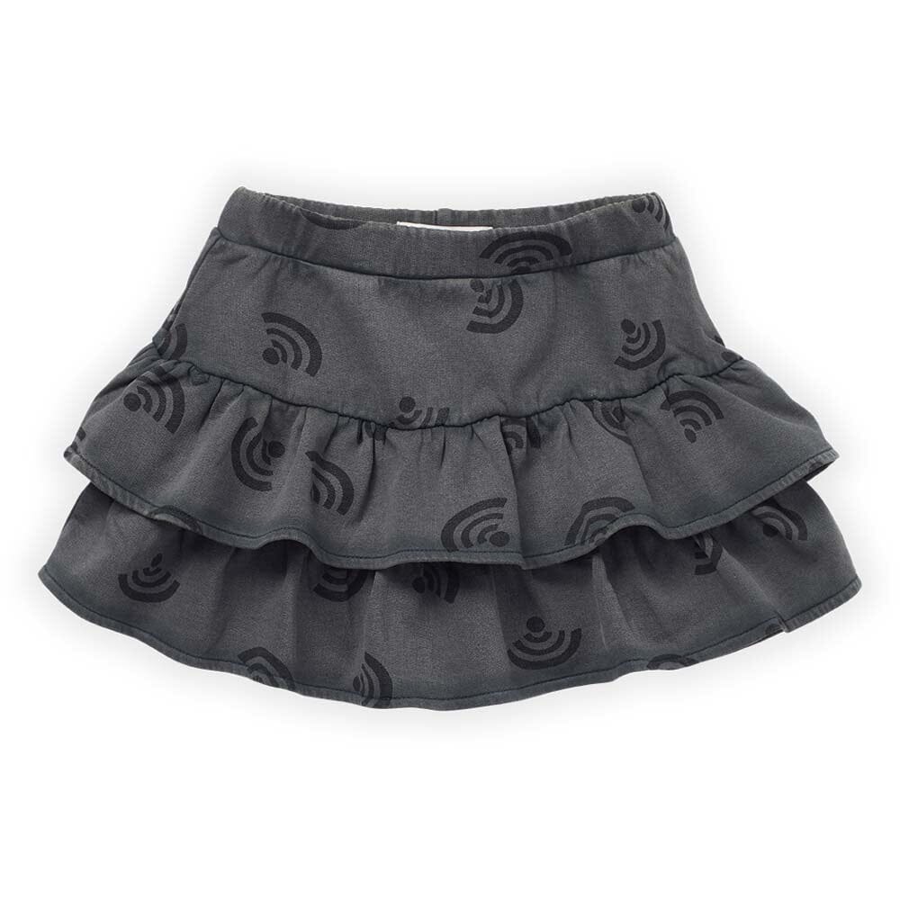 Wifi Print Layer Skirt - Asphalt - Mack & Harvie
