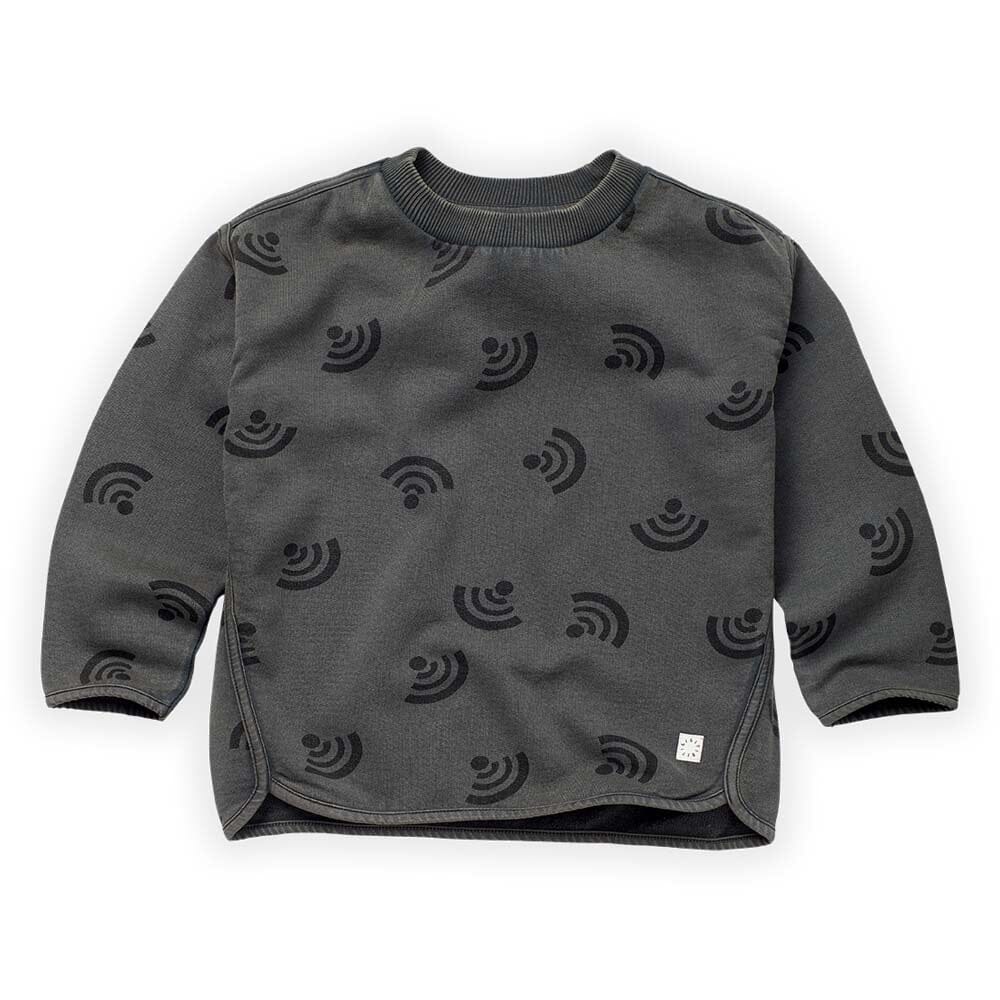 Wifi Print Sweatshirt - Asphalt - Mack & Harvie
