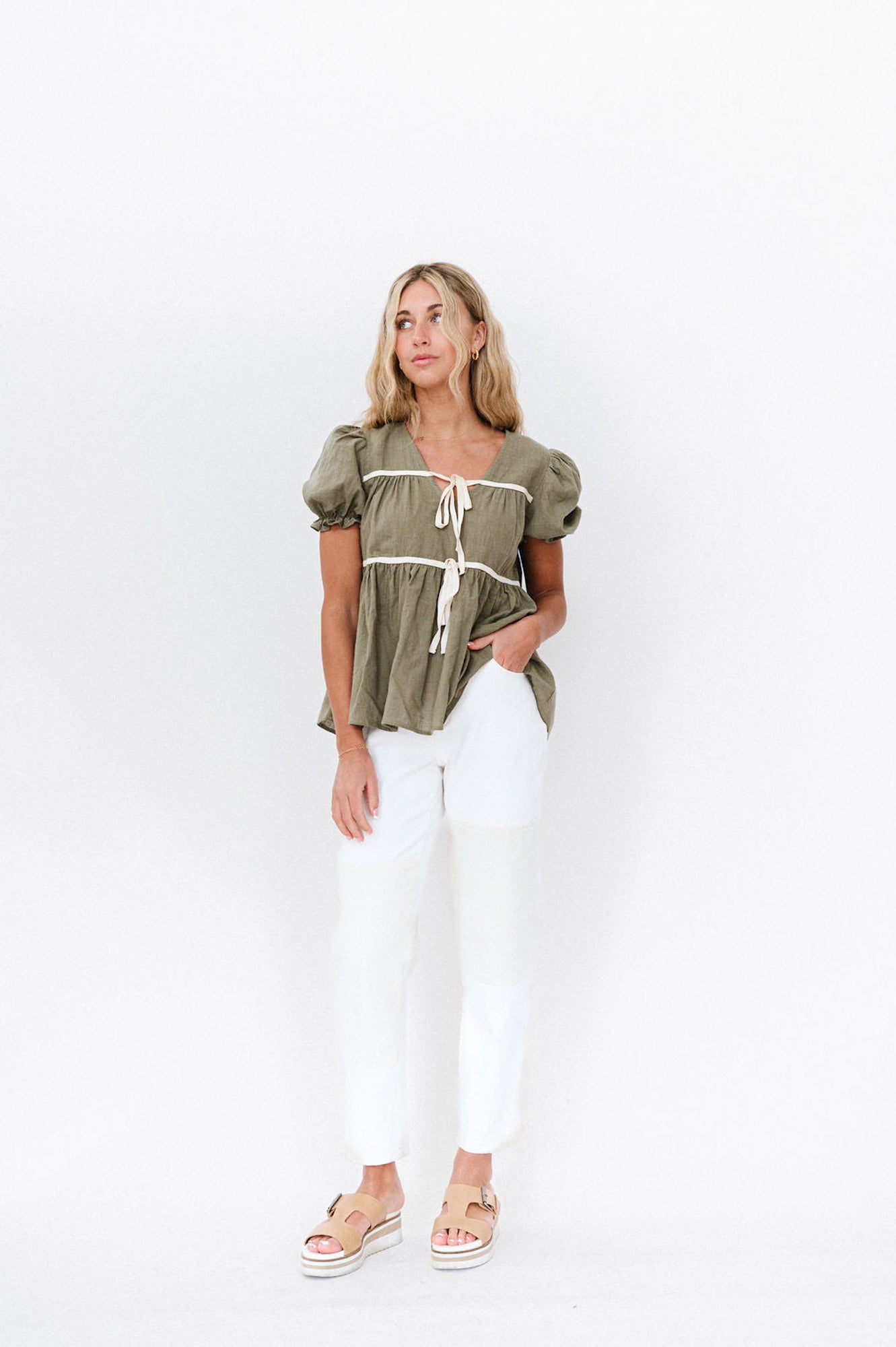 Winny Top in Olive - Mack & Harvie