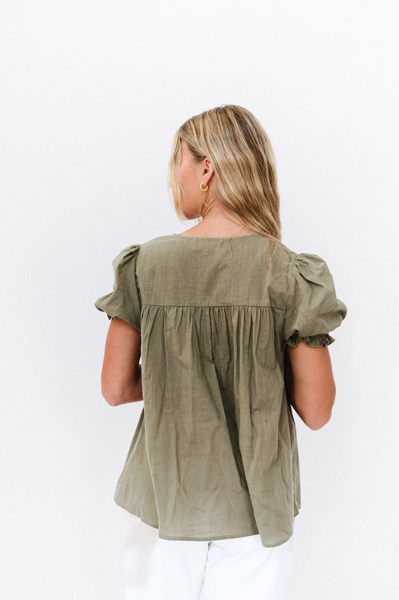 Winny Top in Olive - Mack & Harvie