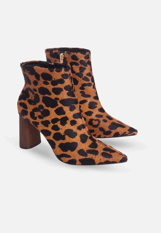 Brown Animal Print Boots