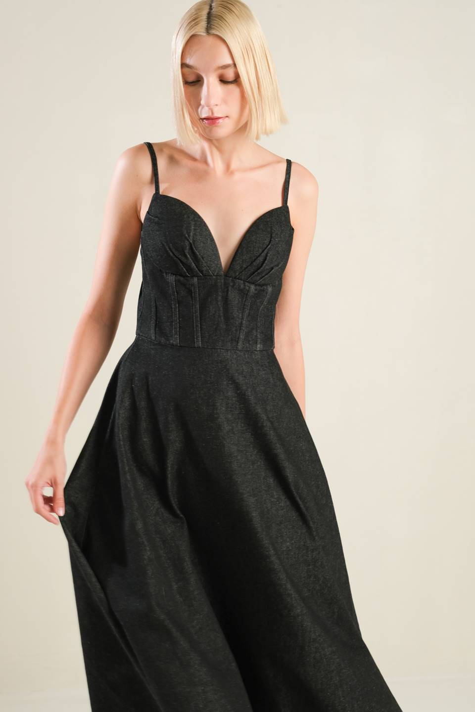 YOU ARE MY SUNSHINE DENIM MIDI DRESS - Mack & Harvie
