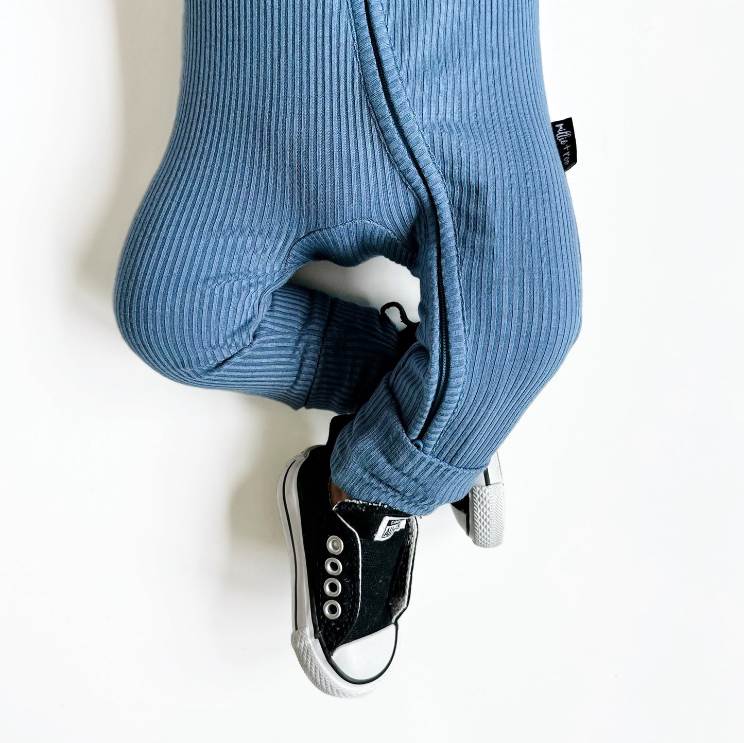 ZIP ROMPER - Arctic Ribbed - Mack & Harvie